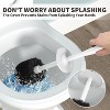 2-Pack Extra Long Toilet Brush Set with Covered Holders - Deep Cleaning Reach, Space-Saving Design, Ultimate Value for Bathrooms - 4 of 4