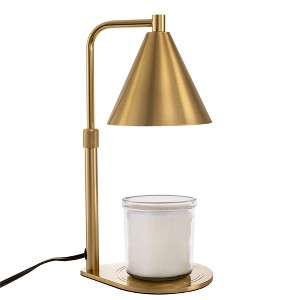 11 in. Sleek Adjustable Gold Desk Lamp - Modern Bedside Table Task and Reading Wax Melting Lampfor Bedroom or Office - 1 of 4