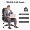 TiramisuBest Black PU Leather Office Chair for Big and Tall (400lb), Pocket Spring, Tilt & Height-Adjustable - 4 of 4