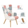 NicBex Linen Accent Chair,Upholstered Living Room Chairs with Curved Tall Backrest and Ottoman,Modern Armchair,Accent Chairs for Living Room - 4 of 4