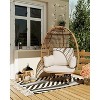 Swivel Egg Chair, PE Rattan Lounge Chair with  Cushion & Steel Frame for Indoor/Outdoor Use - DLEC28 - 4 of 4