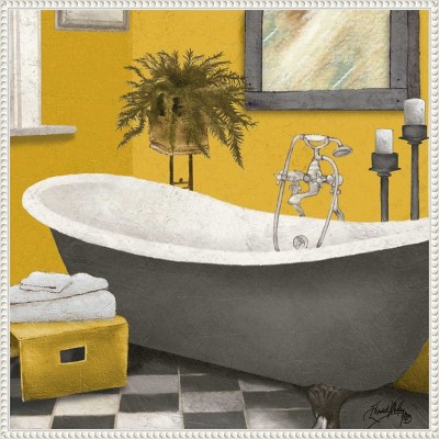 Amanti Art Sunny Bath II by Elizabeth Medley Canvas Wall Art Print Framed 22 x 22-in.
