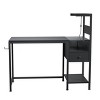 PAGED Home Office Desk Morden Computer Desk with Convertible Storage Shelves and LED Light for Work - 2 of 4