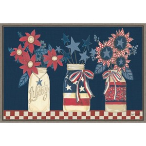 Amanti Art American Country Jars by Anne Tavoletti Canvas Wall Art Print Framed 33 x 23-in. - 1 of 4