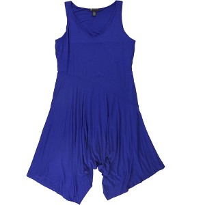 I.N.C International Concepts Womens Handkerchief Hem Fit & Flare Dress, Blue, Large - 1 of 1