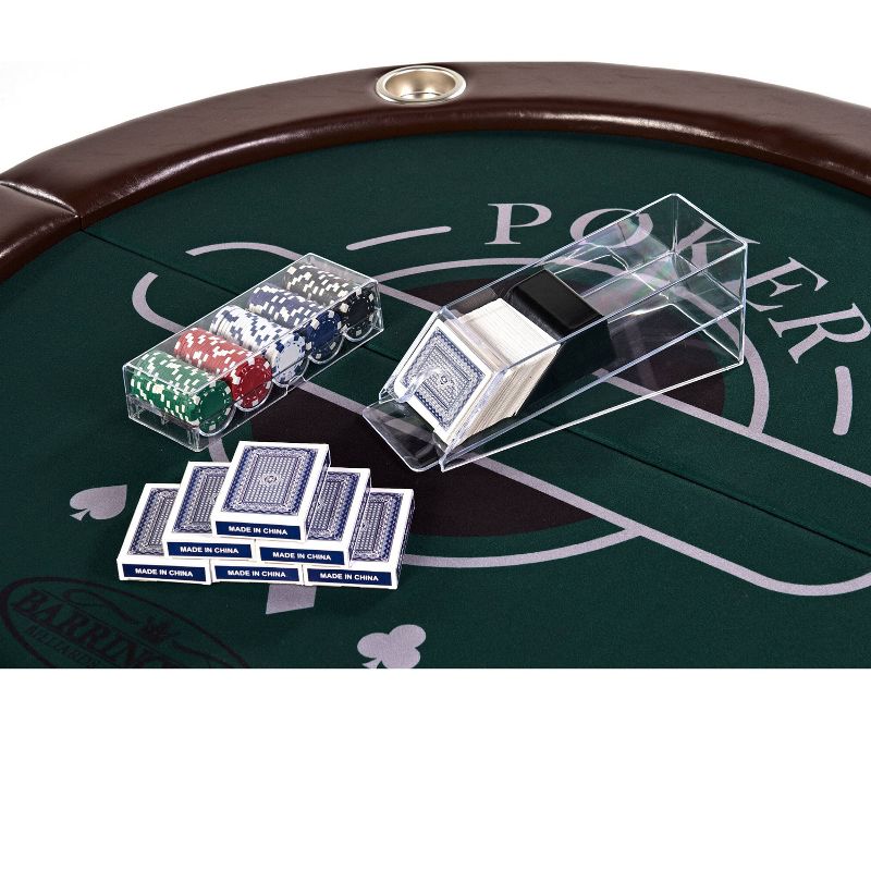 Barrington 6-Person Folding Poker Table with Poker Chips and Cards, 5 of 6