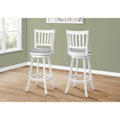 NicBex Set of 2  Bar Stools for Kitchen Island,Leather Counter Bar Stools with Wood legs,44 inch Bar Chairs for Dining Rooms,Kitchens Islands