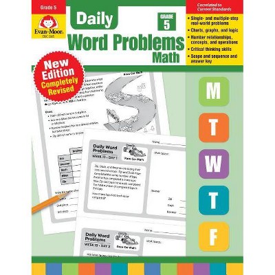 Daily Word Problems, Grade 5 - by  Evan-Moor (Paperback)