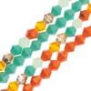Crystal Lane DIY 6mm Teal & Orange Mix Glass Bicone 7" Designer 4 Bead Strands - 3 of 4
