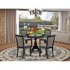 HomeStock 5-Piece Natural Oak Finish Solid Wood Top Dining table with 4 Chairs - 2 of 4