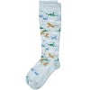 Memoi Airplanes 8-15 mmHg Graduated Bamboo Compression Socks Light Blue 9-11 - 3 of 3