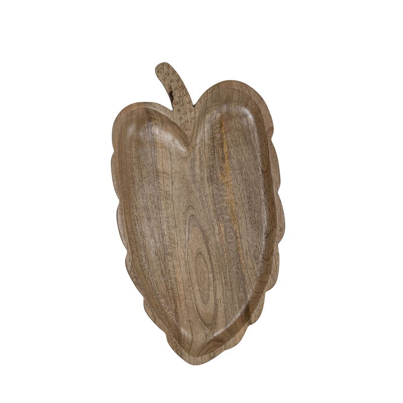Leaf Serving Tray Mango Wood by Foreside Home & Garden, 1 of 7
