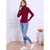 INSPIRE CHIC Women's Long Sleeve Mock Turtle Neck Trendy Casual Sweater - 4 of 4