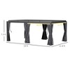 Resenkos Outdoor Garden Gazebo, Sunshade Gazebo Canopy,12' x 19' Outdoor Pergola with Curtains and Netting, Dark Gray - 4 of 4