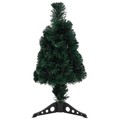vidaXL Artificial Slim Christmas Tree with Stand 2 ft Fiber Optic - 2 x 1 ft