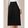 INSPIRE CHIC Women's Pleated Elastic High Waist A-Line Swing Casual Flowy Midi Skirts - 4 of 4