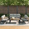 LayinSun 5 Pieces Aluminum Outdoor Patio Furniture Set with Coffee Table, Outside Metal Patio Conversation Sets with Deep Seating and Thick Cushions - 2 of 4