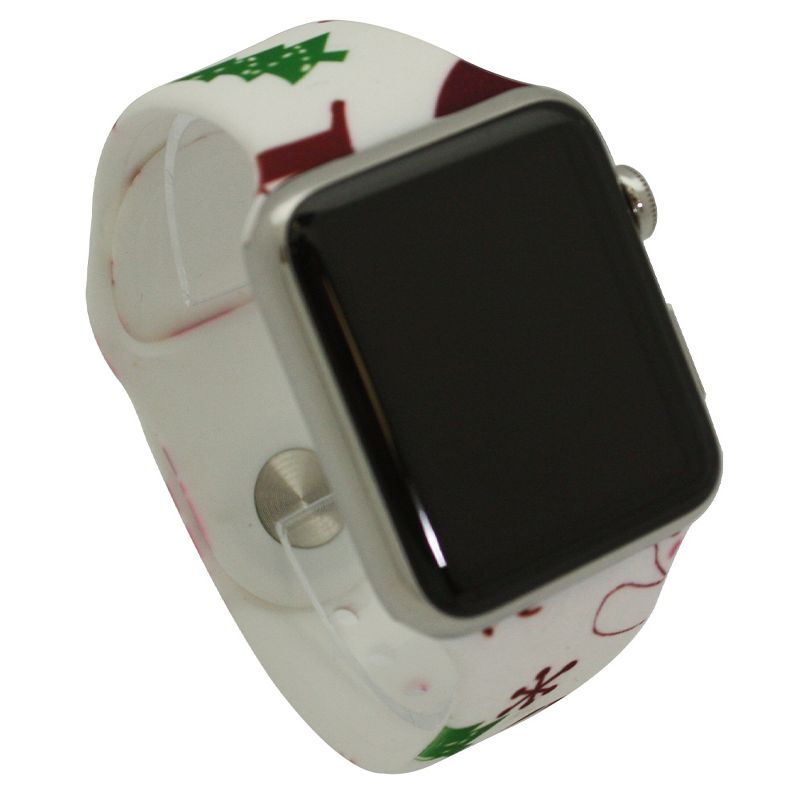 Olivia Pratt Christmas Printed Silicone Apple Watch Band, 5 of 9