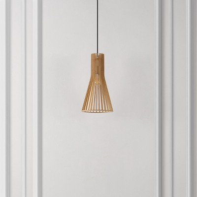 Sonjay 10" Extendable LED Pendant in Natural Brown