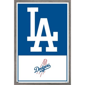 Trends International MLB Los Angeles Dodgers - Logo 22 Framed Wall Poster Prints - 1 of 4