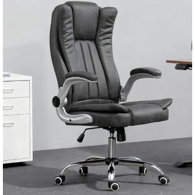 Racxily Desk Chair with Padded Arms,Executive Office Chair,Adjustable Height and Tilt Function