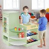 Costzon Kids Grocery Store Playset, Wooden Pretend Store with Chalkboard, Cash Register, Vending Machine & Play Food Accessories (Green) - 2 of 4