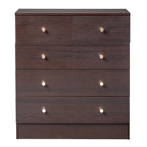 Resenkos 5 Drawer Dresser with Gold Handle, Nursery Dresser Chest Of Drawers Organizer, - 1 of 4