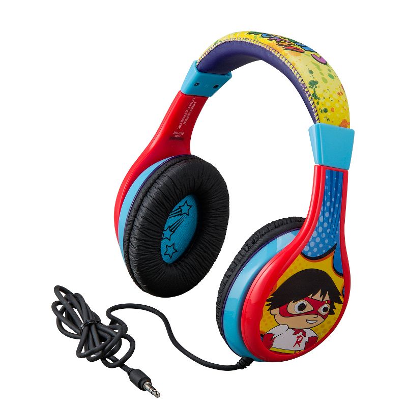 eKids Ryan's World Wired Headphones, Over Ear Headphones for School, Home, or Travel  - Multicolored (RW-140.EXV9), 2 of 4