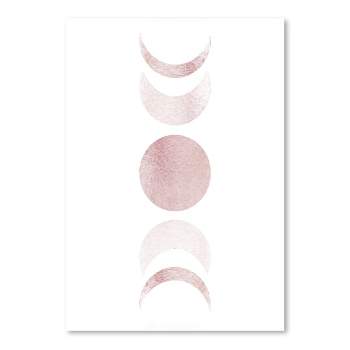 Americanflat Minimalist Educational Moon Phases In Pink By Tanya Shumkina Poster