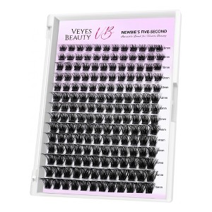 VEYESBEAUTY Siren Lash Clusters Eyelash Extensions Invisible Band DIY Individual  False Eyelashes Wispy Lash Tray 8-16mm Mixed Length - 1 of 4