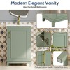 20" Modern Bathroom Vanity Cabinet with Ceramic Basin, 1 Soft-Close Door and Ample Storage, Compact Sink Cabinet for Small Bathrooms, 20×14.5×33.3 in - 2 of 4