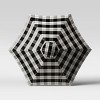 9' x 9' Round Buffalo Plaid Patio Umbrella DuraSeason Fabric™ Black - Black Pole - Threshold™ - image 3 of 3