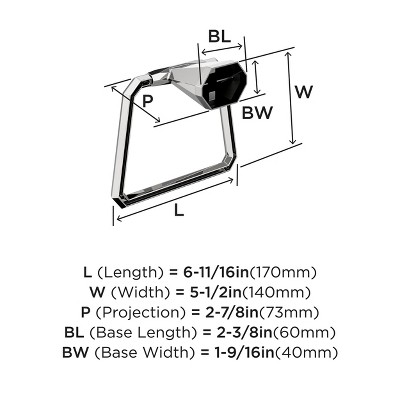 St. Vincent Chrome 5-1/2 Inch Wall Mounted Towel Ring