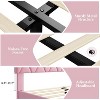 Homhougo Pink Full Bed Frame with Upholstered Headboard Heavy-Duty Platform Bed Frame with Strong Wood Slats No Box Spring Needed/Noise - 4 of 4