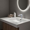 ChicFurnit Bathroom Sink Faucet Modern Single Hole Design with Two 3/8 of an inch Hoses for Easy Installation, Silver, 13"*8.27"*2.76" - 2 of 4