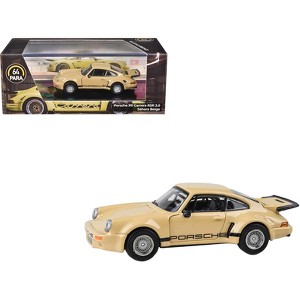 Porsche 911 Carrera RSR 3.0 Sahara Beige with Black Stripes 1/64 Diecast Model Car by Paragon Models - 1 of 4
