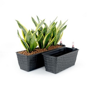 Okak Vertical Succulent & Orchid Pots with Drainage Holes Space Saving Planters for Indoor/Outdoor, 2 Pack(S+M) - 1 of 4