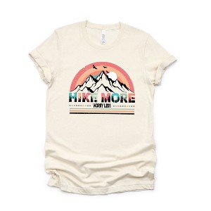 Simply Sage Market Women's Hike More Worry Less Colorful Short Sleeve Graphic Tee - 1 of 3