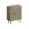 Wooakway 4-Door Rattan Storage Cabinet Modern Rattan Buffet Sideboard Accent Furniture for Entryway Living Room - 4 of 4