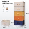 Pellebant Vertical Dresser for Bedroom Storage Tower 5-Drawer Steel Frame Wood Top Easy Pull Non-woven Fabrics Drawer - 2 of 4