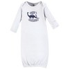 Hudson Baby Infant Boy Gown, Swaddle Blanket and Cap or Headband, Hugasaurus, 0-6 Months - 4 of 4