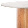 Augsburg Marble Coffee Table - COF2900A-2BX - Off White/Walnut - Safavieh - 3 of 4
