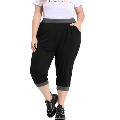 plus size jogger capris