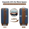 ORRD Navy Blue Luggage Sets 6-Piece Hardside Spinner Wheels Expandable Suitcase TSA Lock, Carry On Included & Duffel Bag - 4 of 4