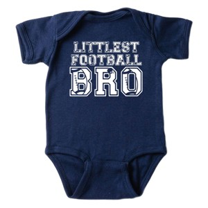 The Juniper Shop Littlest Football Bro Baby Short Sleeve Bodysuit - 24M - Navy - 1 of 4