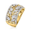 Ross-Simons 1.00 ct. t.w. Diamond Leaf Vine Ring in 14kt Yellow Gold - 3 of 4
