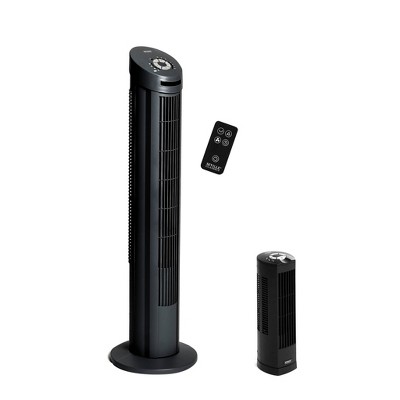 Photo 1 of Seville Classics UltraSlimline Tower Fan Combo Pack Black