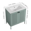 SEVOBAL Bathroom Storage Cabinets, Bathroom Vanity, 30 Inch Bathroom Vanity with Ceramics Sink, Free-Standing Bathroom Sink Cabinet with Adjustable - 4 of 4