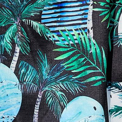 black palm leaves