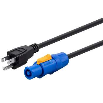 Monoprice Pro Power Cable - 15 Feet | 16 AWG NEMA 5-15P to powerCON Connector - Stage Right